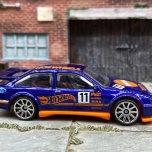 Loose Hot Wheels - 1987 Ford Sierra Cosworth - Blue and Orange Hot Wheels #11 Race Livery