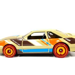 Loose Hot Wheels - 1992 Ford Mustang Fox Body - Tan, Blue, Brown and Orange
