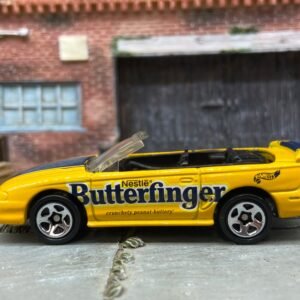 Loose Hot Wheels - 1996 Ford Mustang GT Convertible - Yellow Butterfinger Livery