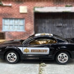 Loose Hot Wheels - 1999 Ford Mustang - Black and White Sheriff Livery