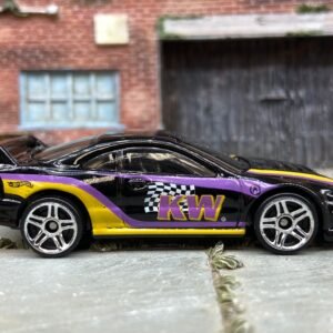 Loose Hot Wheels 2001 Acura Integra GSR Dressed in Black, Yellow and Purple KW Livery