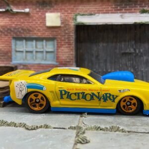 Loose Hot Wheels: 2010 Pro-Stock Chevy Camaro Drag Car - Yellow Pictionary Livery