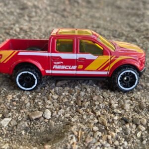 Loose Hot Wheels - 2015 Ford F150 4X4 Truck - Red and Yellow Rescue 3 Livery