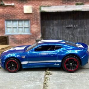Loose Hot Wheels 2016 Chevy Camaro SS Dressed in Blue and White