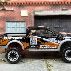 Loose Hot Wheels - 2017 Ford F150 Raptor 4X4 Truck - Black and Orange Eco Boost Livery