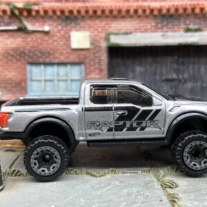 Loose Hot Wheels - 2017 Ford F150 Raptor 4X4 Truck - Silver and Black Raptor Livery