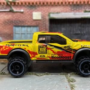 Loose Hot Wheels - 2017 Ford F150 Raptor 4X4 Truck - Yellow Eco Boost Livery