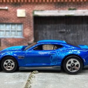 Loose Hot Wheels - 2018 Chevy Camaro COPO Drag Car - Blue with Blue Stripes