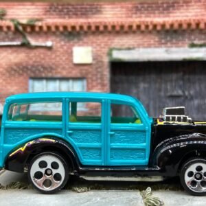 Loose Hot Wheels 40's Woody Dressed in Light Blue and Black