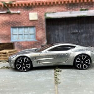 Loose Hot Wheels Aston Martin One-77 Dressed in Silver and Black