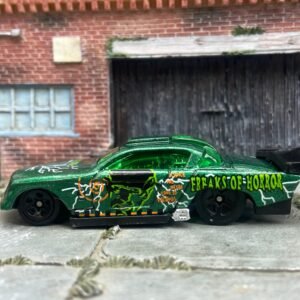 Loose Hot Wheels - At-A Tude Drag Car - Green Freaks of Horror Livery