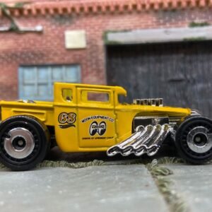 Loose Hot Wheels - Bone Shaker Hot Rod Truck - Yellow Moon Eyes Livery