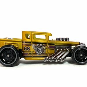 Loose Hot Wheels - Bone Shaker Hot Rod Truck - Gold and Black BoneShaker #68 Livery