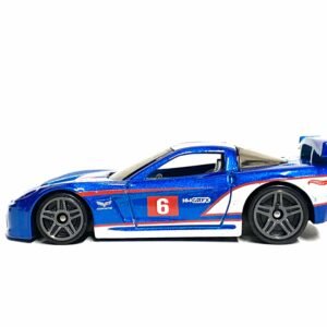 Loose Hot Wheels - Chevy Corvette C6-R Race Car - Blue and White 6