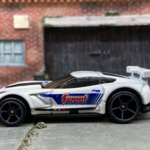 Loose Hot Wheels - Chevy Corvette C7-R Race Car - White and Blue Summit Racing