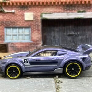 Loose Hot Wheels - Custom 2015 Ford Mustang Race Car - Purple, White and Black