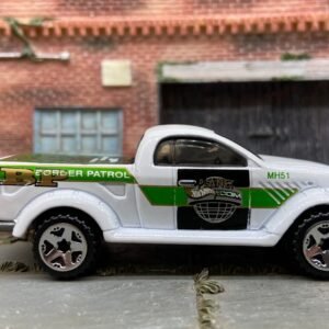 Loose Hot Wheels Dodge Power Wagon 4x4 Truck In Border Patrol Green and White