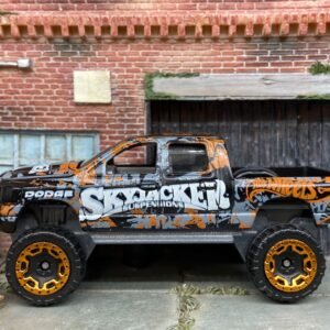 Loose Hot Wheels Dodge Ram 1500 4x4 Truck In Black, Silver and Orange