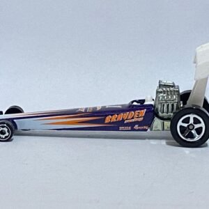 Loose Hot Wheels - Dragster Drag Car - Purple, White and Orange