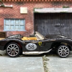 Loose Hot Wheels Ferrari 250 Roadster Dressed in Black and Tan