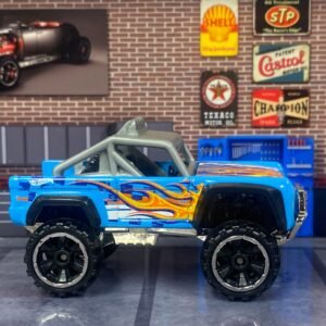 Loose Hot Wheels - Ford Bronco 4×4 - Blue with Flames