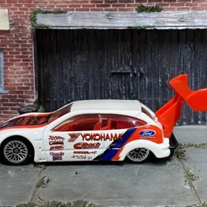 Loose Hot Wheels - Ford Focus Race Car - White, Red and Black Yokohama Livery
