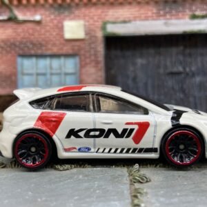 Loose Hot Wheels Ford Focus RS Dressed in Koni White Livery
