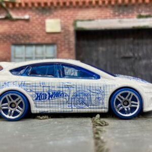 Loose Hot Wheels - Ford Focus RS - White and Blue Graphics