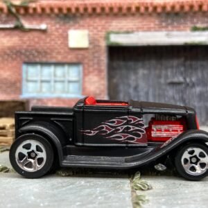 Loose Hot Wheels - Ford Model A Pick Up Hooligan - Satin Black with Flames