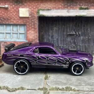 Loose Hot Wheels - Ford Mustang Mach1 - Purple with Tribal Flames