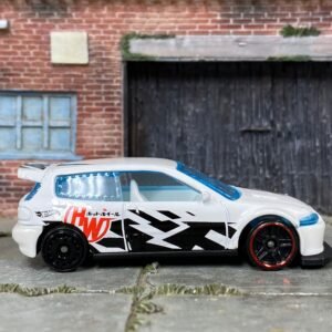 Loose Hot Wheels - Honda Civic Custom - White and Black