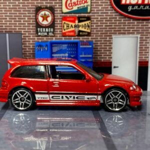 Loose Hot Wheels Honda Civic EF - Red and White