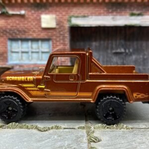 Loose Hot Wheels - Jeep Scrambler Pick Up - Brown, Orange and Yellow