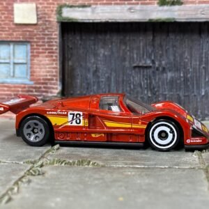Loose Hot Wheels - Mazda 787B Race Car - Red and Yellow Goodyear