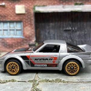 Loose Hot Wheels - Mazda RX-7 - Silver and Black Koni