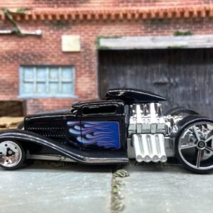 Loose Hot Wheels - Mid Mill Ford Model A Dragster - Black with Flames