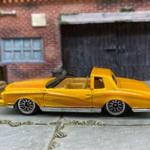 Loose Hot Wheels - Montezooma Chevy Monte Carlo Lowrider - Yellow and Orange