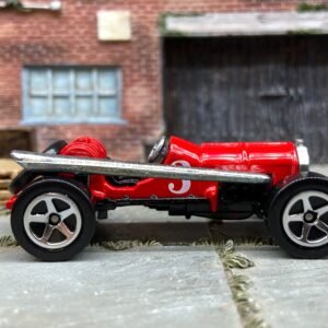 Loose Hot Wheels Old #3 Race Car Dressed in Red