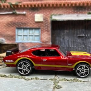 Loose Hot Wheels Olds 442 - Dark Red and Gold