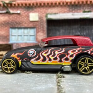 Loose Hot Wheels - Phaeton Hot Rod - Satin Black and Red With Flames