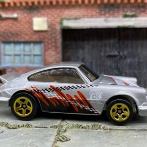 Loose Hot Wheels - Porsche Carrera - Silver and Black Dirt Bike Team