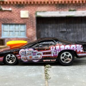 Loose Hot Wheels - Pro Stock Pontiac Firebird - Black and Orange Kaboom Livery