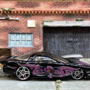 Loose Hot Wheels - Pro Stock Pontiac Firebird - Black and Purple Skull Livery