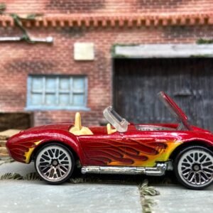 Loose Hot Wheels Shelby Cobra 427 S/C Dressed in Dark Red With Flames