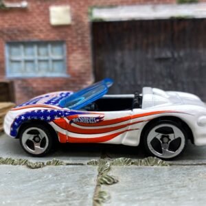 Loose Hot Wheels - Sting Ray III - White with Stars and Stripes