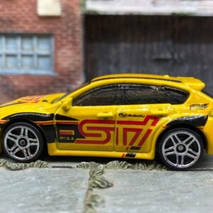 Loose Hot Wheels - Subaru WRX STI - Yellow, Black and Red