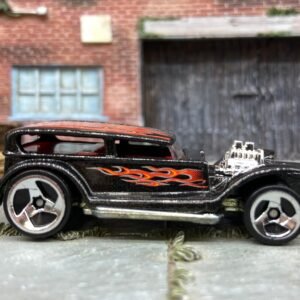 Loose Hot Wheels - The Demon - Hot Rod - Black with Flames