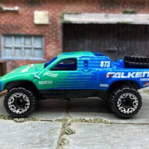 Loose Hot Wheels - Toyota Tacoma Off Road 4x4 Baja - Falken Tires Blue and Green