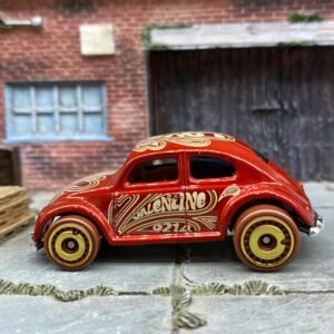 Loose Hot Wheels - Volkswagen VW Beetle Bug - Dark Red Valintine 2021