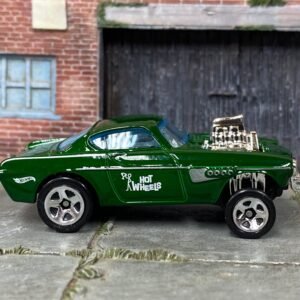 Loose Hot Wheels - Volvo P1800 Gasser - Green and White